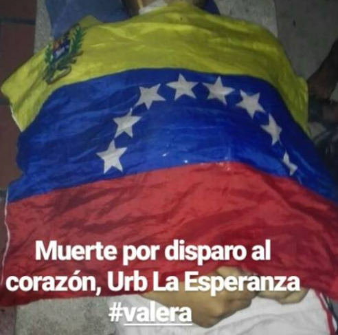 Asesinan a joven de un disparo durante protesta en Valera #20May. VENEZUELA.