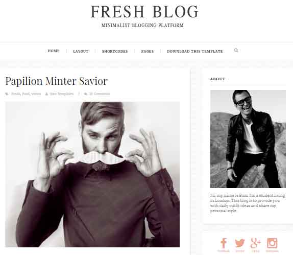 Fresh Blog Blogger Template