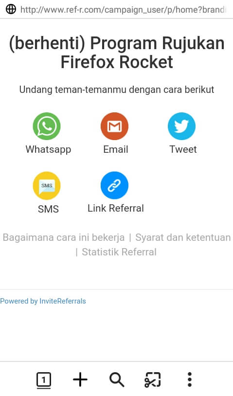 bagikan link refferal (link undangan) Anda kepada teman Anda.