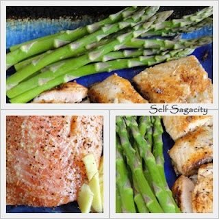 Grill Salmon and asparagus