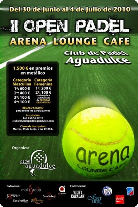 II Open de Padel ARENA LOUNGE CAFE 2010