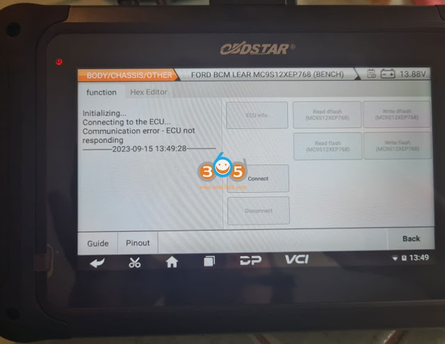 OBDSTAR DC706 Failed to Read Ford Lear BCM 1