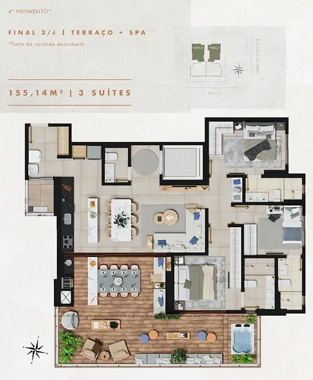 Planta apartamento Gardem Elements Consciente