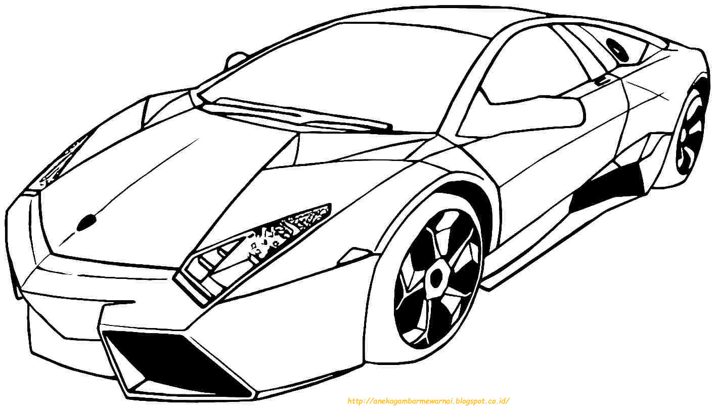 10 Gambar Mewarnai Mobil Lamborghini Untuk Anak PAUD dan TK