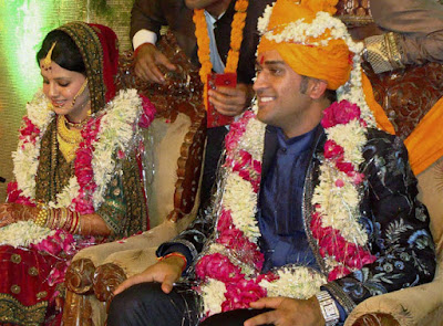 Dhoni and his childhood friend Sakshi Singh Rawat got married in Dehradun on 4th July 2010