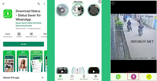 cara download status whatsapp dengan download status