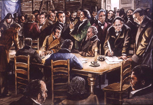  by the Convention of 1836, which took place at Washington-on-the-Brazos.