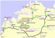 13. Kununurra (again!) and. 14. Bungle Bungles. Map of Australia (gibb river road map)