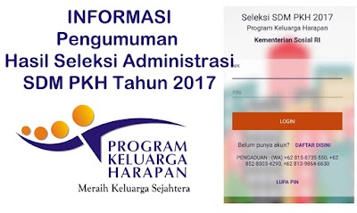 Informasi: Pengumuman Hasil Seleksi Administrasi SDM PKH 2017