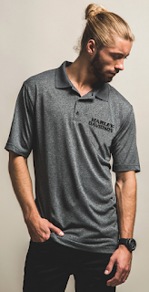 http://www.adventureharley.com/mens-polo-shirt-3-button-down-collar-heathered-grey-h726-hb8m/