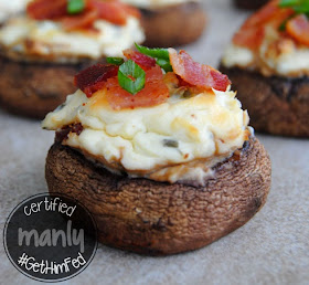 Bacon & Spicy Cream Cheese Stuffed Mushrooms from www.anyonita-nibbles.com