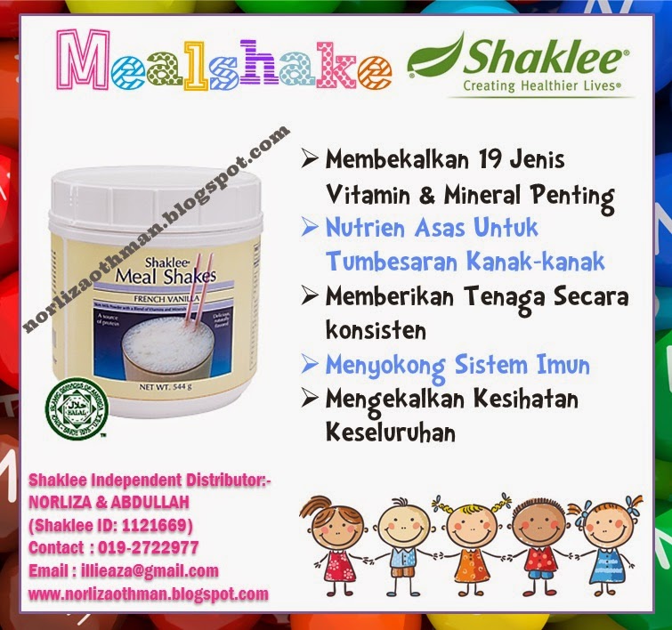 Kebaikan Mealshake Shaklee Kepada Kanak-kanak