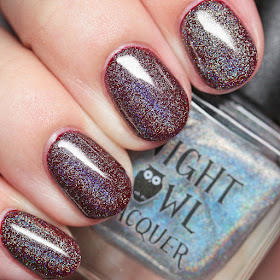 Night Owl Lacquer Just Like Magic over Bite Me