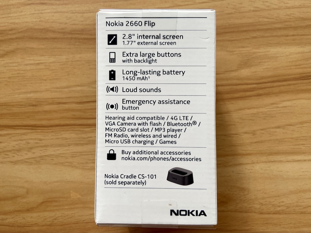 Nokia 2660 Retail Box - Back