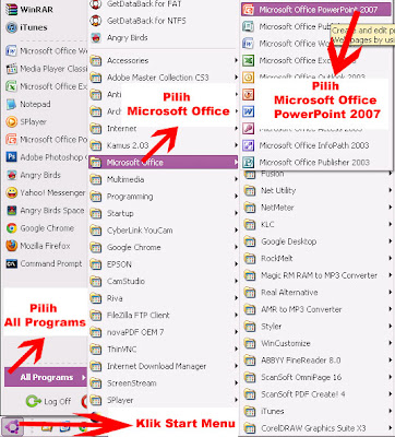 Start Menu, PowerPoint 2007