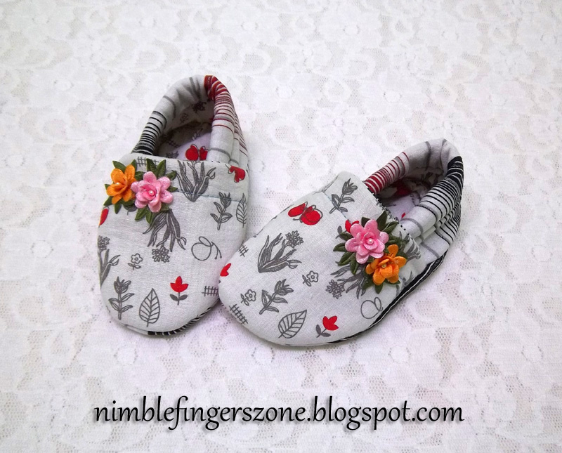Fabric Shoes For Baby ~ Nimble Fingers Zone