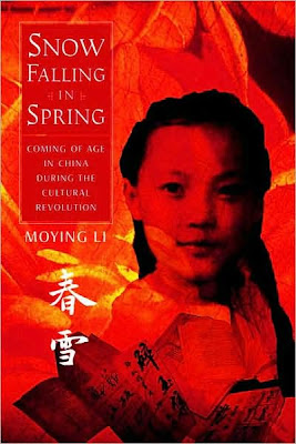 Book Cover Art for Snow Falling in Spring by Moying Li