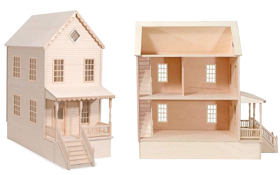 Simple Wooden Dollhouse Kits