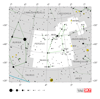 IAU: Карта на съзвездието Персей Perseus