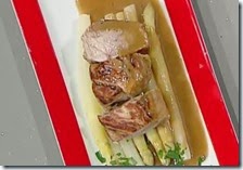 Filetto in agrodolce con asparagi bianchi