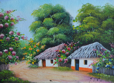 fincas-de-pueblos-pintura-oleo