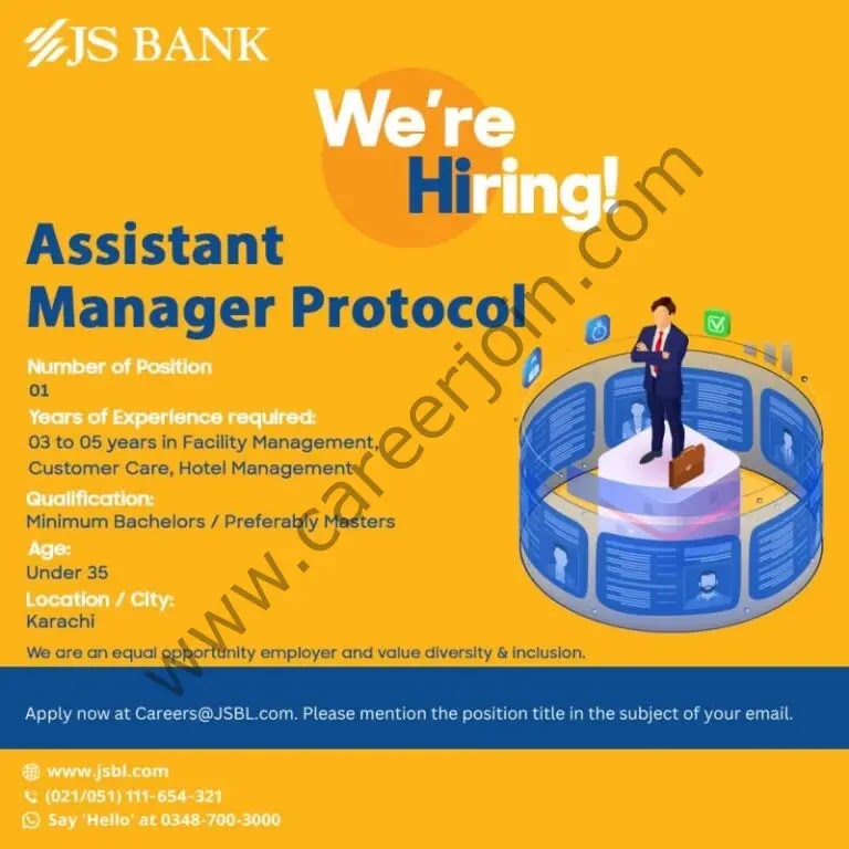 Jobs in  JS Bank Limited