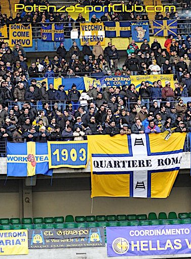 HELLAS VERONA 2-2 POTENZA: I lucani fanno catenaccio per tutto il primo tempo e costringono il VERONA ad una partitaccia che quasi perde.