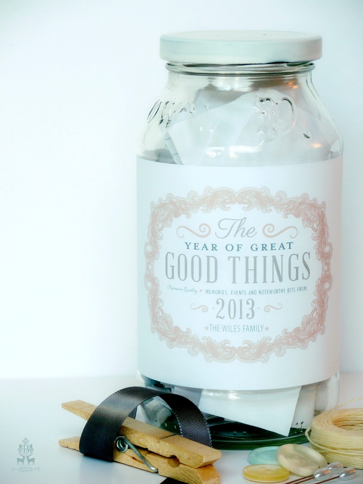  Objects: Piggyback Design 2: Good Things Jar with Free Printable