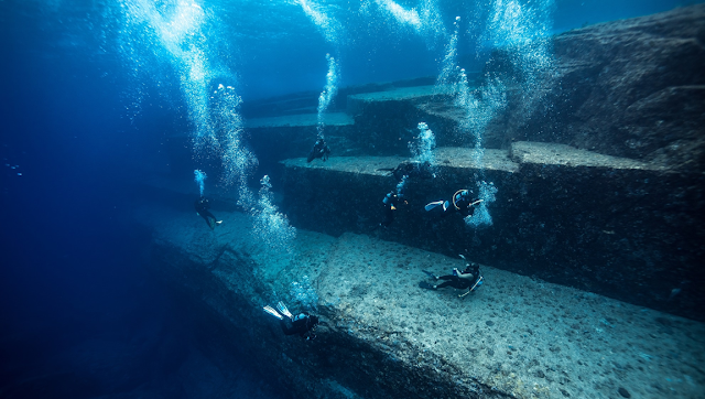 The Yonaguni Monument underwater pyramic structure