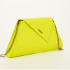 Angelica Electric Yellow Leather Clutch Purse - Vibrant and Versatile Statement Piece