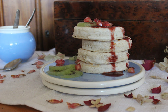 Cuillère et saladier : fluffly pancakes vegan