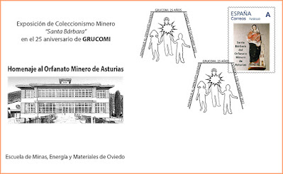 sobre, matasellos, filatelia, Orfanato minero, Oviedo