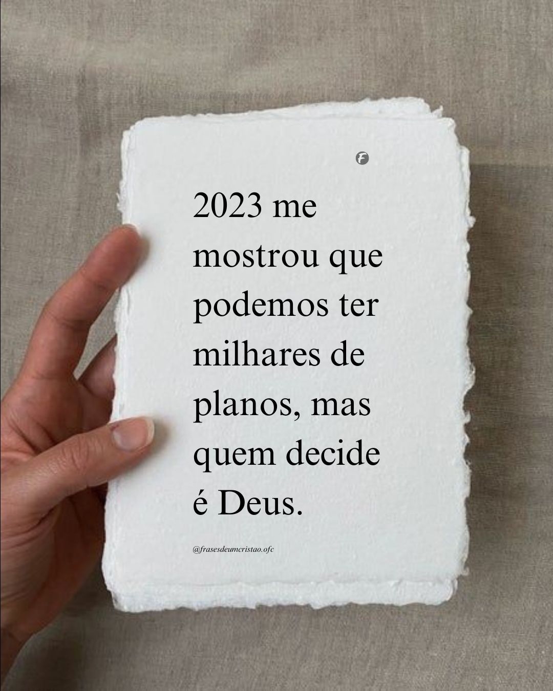 2023 me mostrou que podemos ter milhares de planos, mas quem decide é Deus.