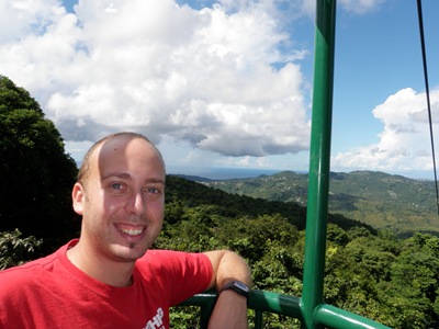 A iniciar a descida - Floresta Tropical em St Lucia