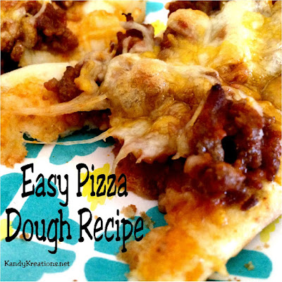 Save money by making your own Pizza dough with this easy dough recipe.  Simply make the pizza dough blanks and add your toppings whenever your kids are hungry for an individual pizza that will please everyone.