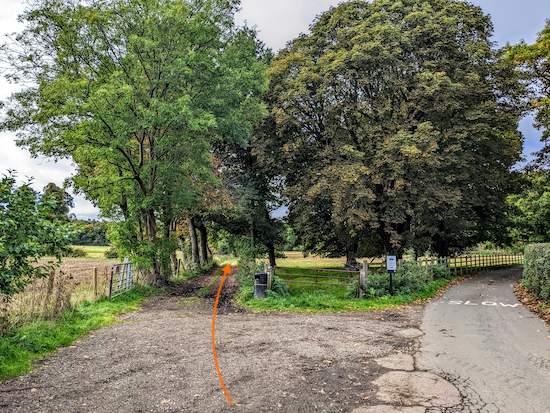 Keep left at the fork on North Mymms bridleway 2