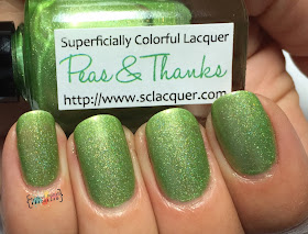 Superficially Colorful Lacquer Peas & Thanks