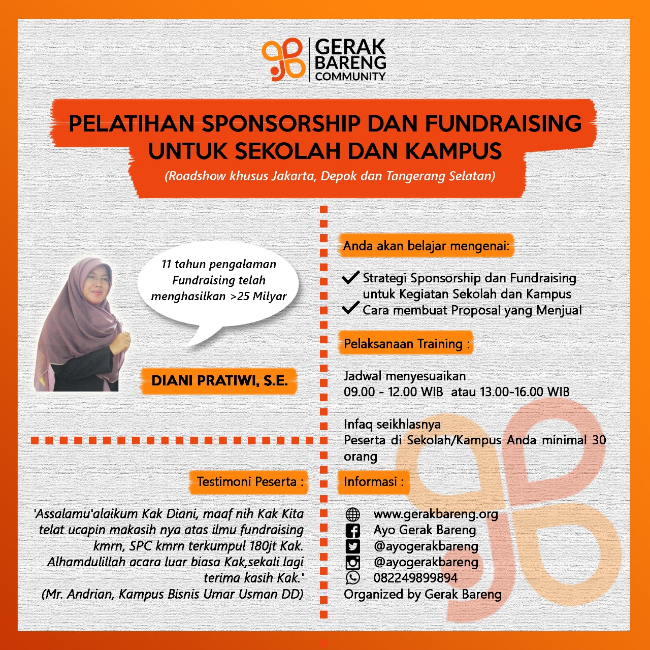 Pelatihan Sponsorship Dan Fundraising