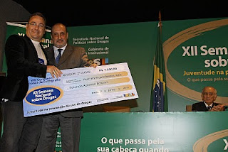 Peterson Azevedo, na premiação em Brasília-DF.