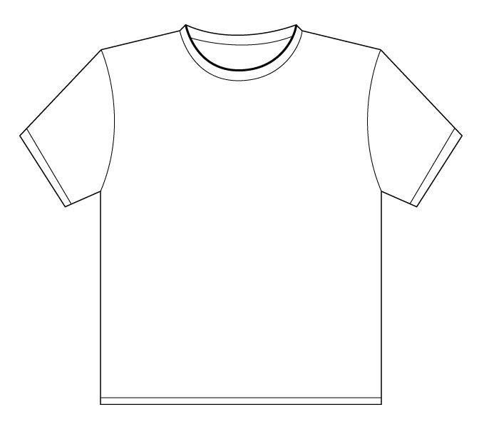 blank Tshirt Template.