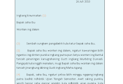 Contoh Surat Pribadi Bahasa Sunda Untuk Guru - Mosaicone
