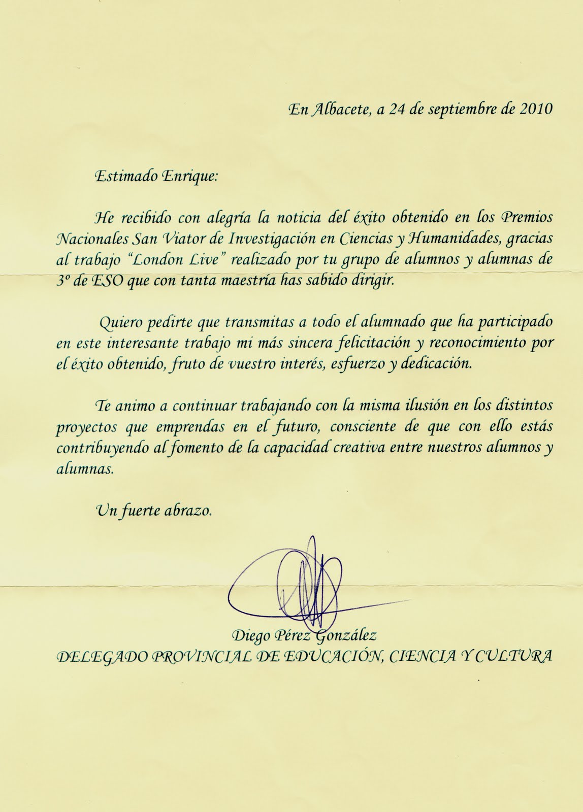Carta De Felicitaciones Por Buen Desempeno - Unifeed.club