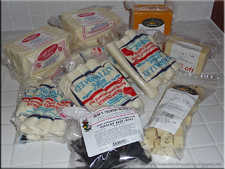 a variety of Wisconsin cheeses