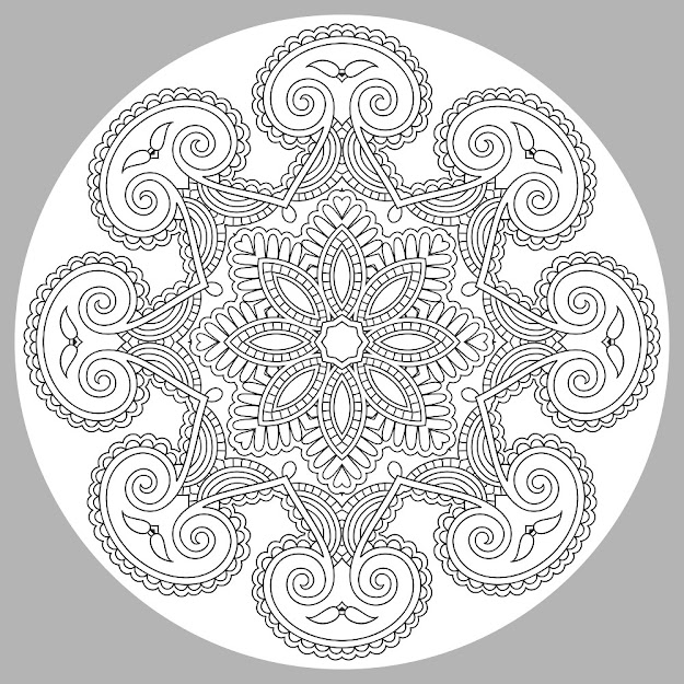 Mandala Adult Coloring Page  Thumbnail