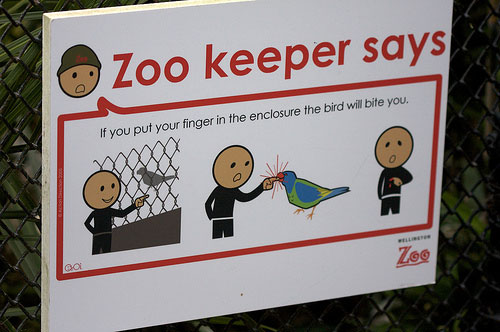 funny zoo signs