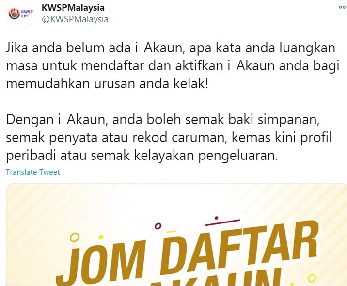 cara mohon kwsp i-sinar daftar i-akaun kwsp online