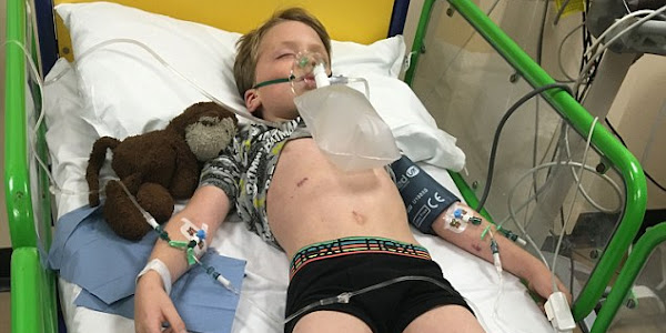 Heartbroken parents release last image of their 6yr old son, on his hospital bed as they urge for all children to be vaccinated from the killer disease