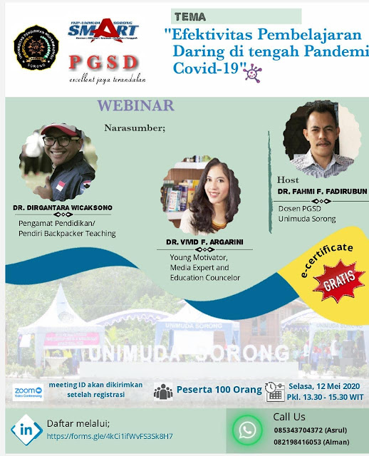 vivid argarini webinar unimuda sorong papua