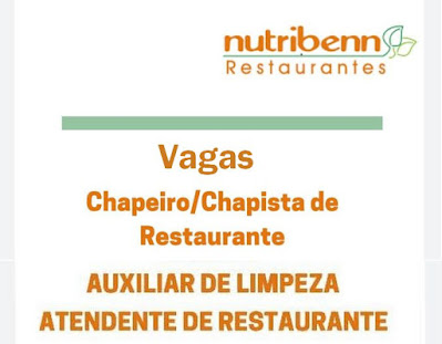 Restaurante contrata Chapista, Atendente e Auxiliar de Limpeza em Alvorada