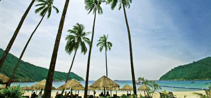 Beach view seen from the Berjaya Redang Beach Resort